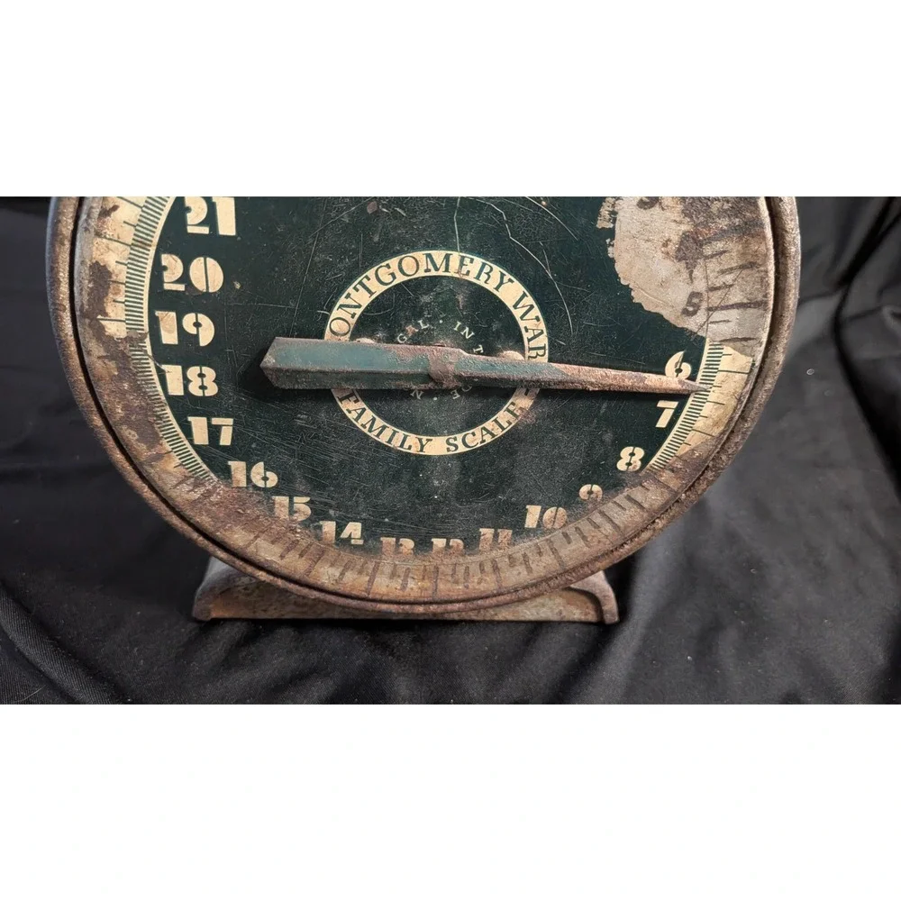 Vtg Montgomery Ward Family‎ Scale 24 Pound Rustic Farm House Decor, functions